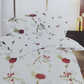 Parure ensemble housse de couette Ballade bordeaux