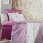Parure ensemble housse de couette Meyisa Violet