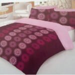 Parure ensemble housse de couette Aura Rose
