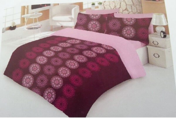 Parure ensemble housse de couette Aura Rose