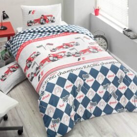 Drap de lit imprimé voiture de course-8812