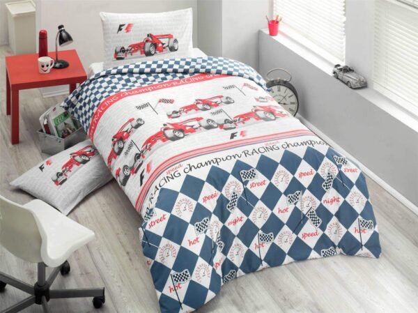 Drap de lit imprimé voiture de course-8812