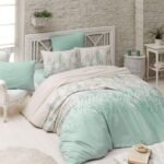 Drap de lit imprimé vert-belge-3654